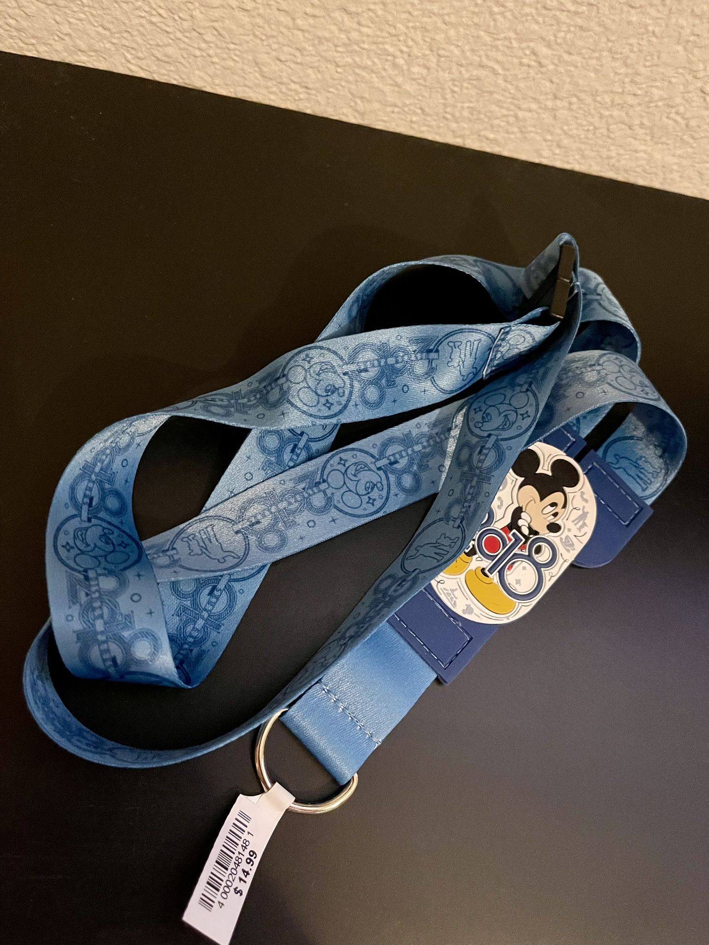 Disney Mickey Mouse Lanyard / Disney Parks Key Ring / Name Tag Holder