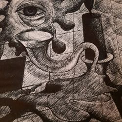 Ink Drawing by Artist Luis Rafael Perez, will receive a copy  of drawing