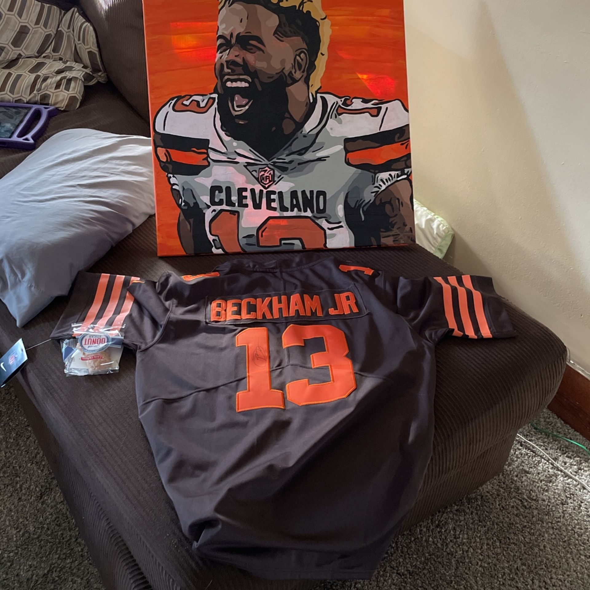 Signed Odell Jersey with Painting 