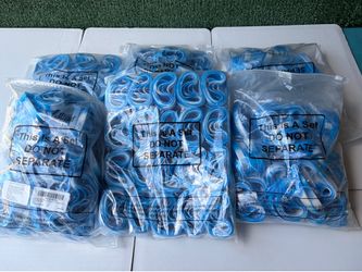 1,250 Pcs of Blue Silicone Wristbands - Blue & White Swirl