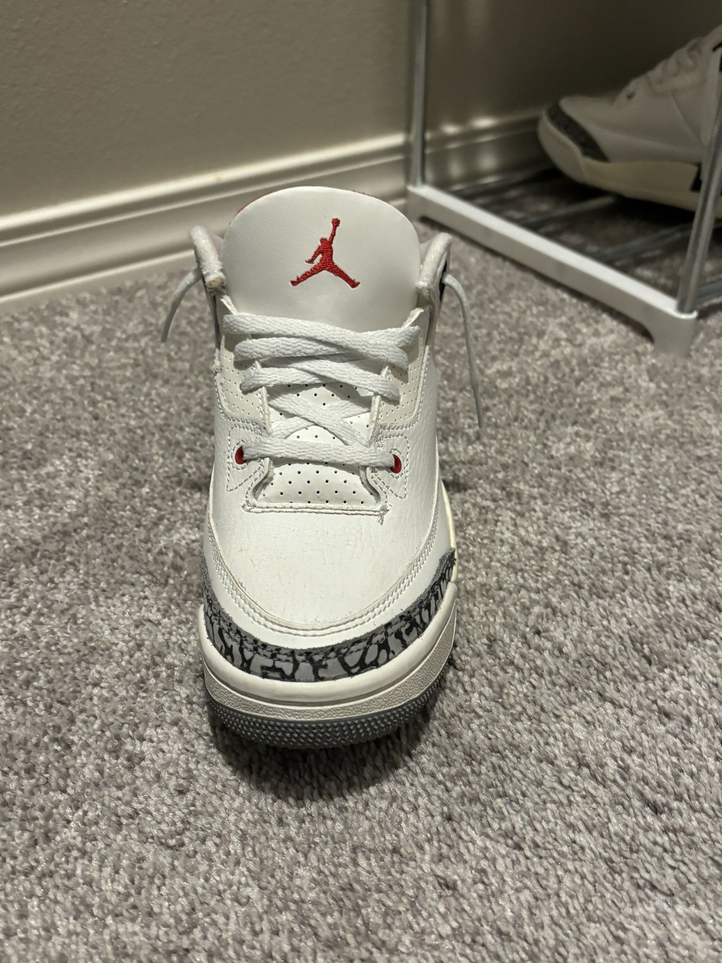 Jordan 3 White Cements Size 2