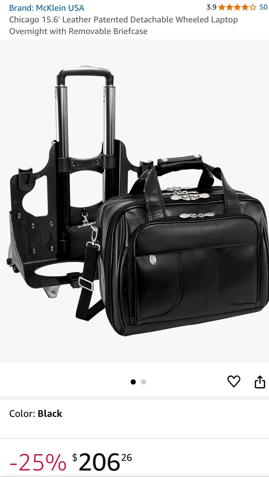 Mcklein USA Chicago 15.6' Leather Laptop Briefcase