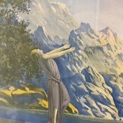 1930’s (Art Deco) Dawn on Fantasy Lady lithograph print by Robert Wood
