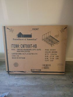 Twin bed head board and frame