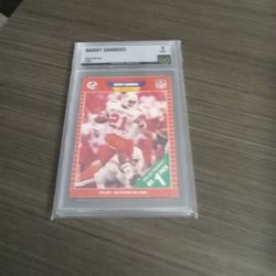 Barry Sanders 1989 Pro Set Rookie Card Rated 9