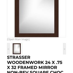 78-720 mirror strasser choc cherry Color.  24x32 Brand new in the box luxury mirror MSRP $490