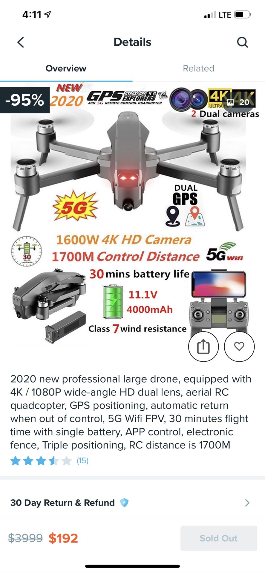 New Mark 300 drone for sale