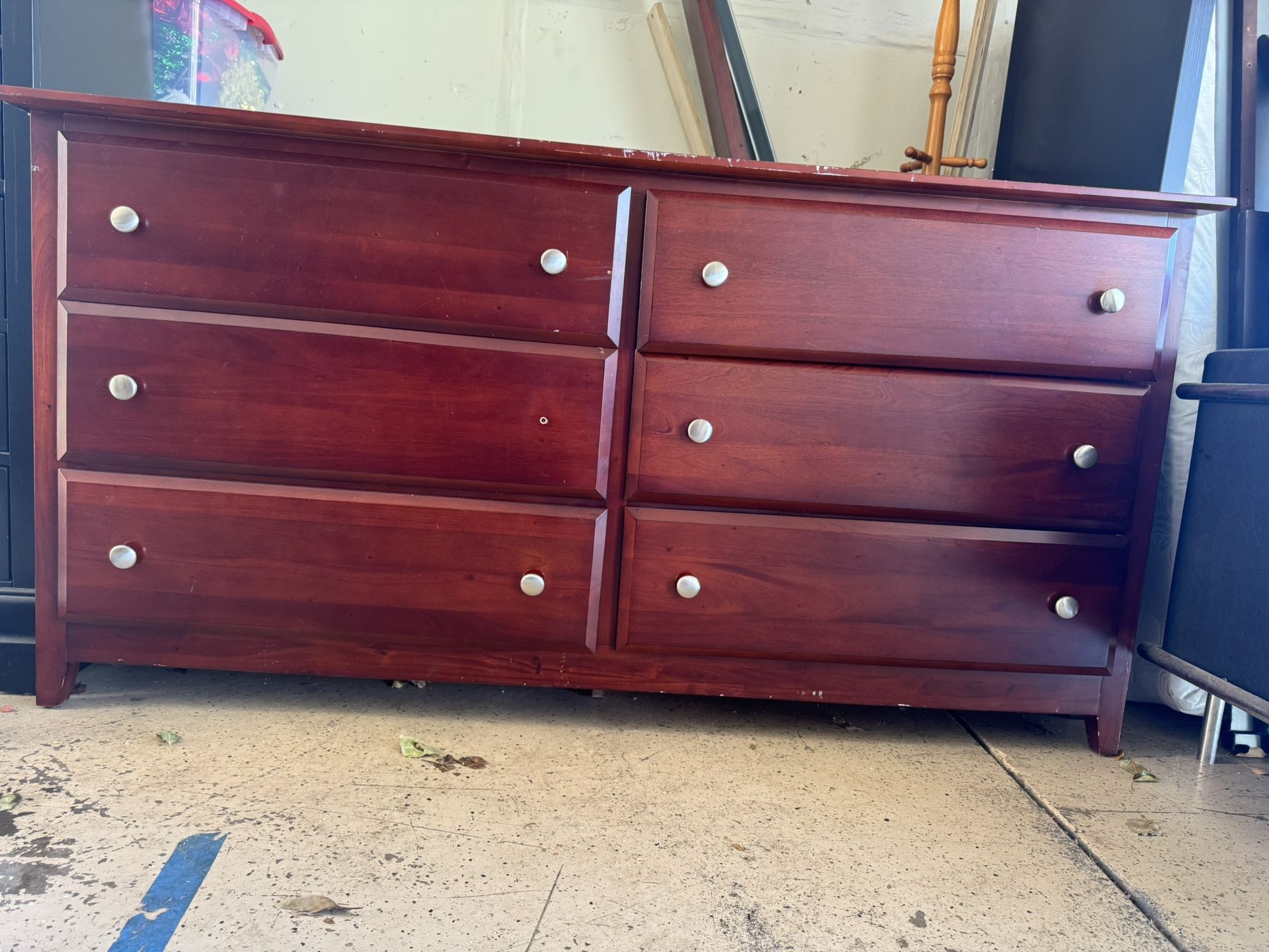 Burgundy Dresser With MIRROR
