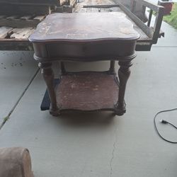 Wood End Table 