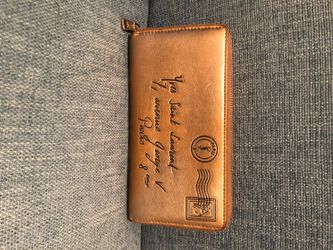 Authentic Saint Laurent Mail Envelope Zippy Wallet