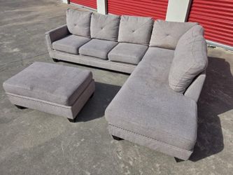 Sectional with chaise and ottoman