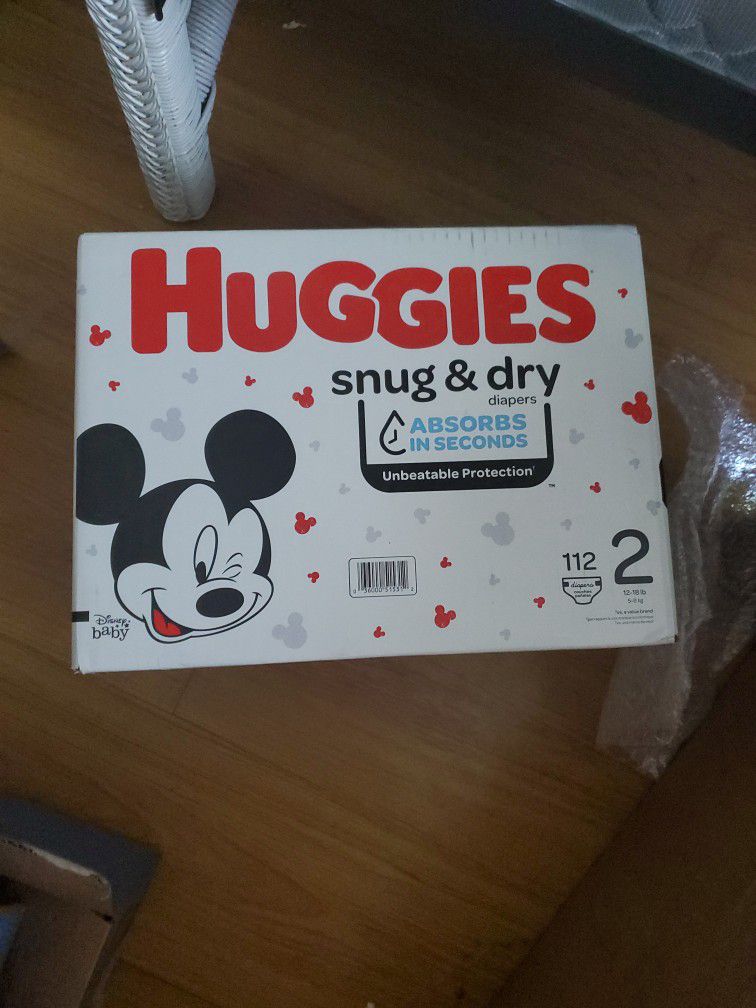 Huggies Diapers Size 2 W Wipes