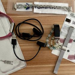 Two Fitbits with Chargers + Two Extra Watch Bands