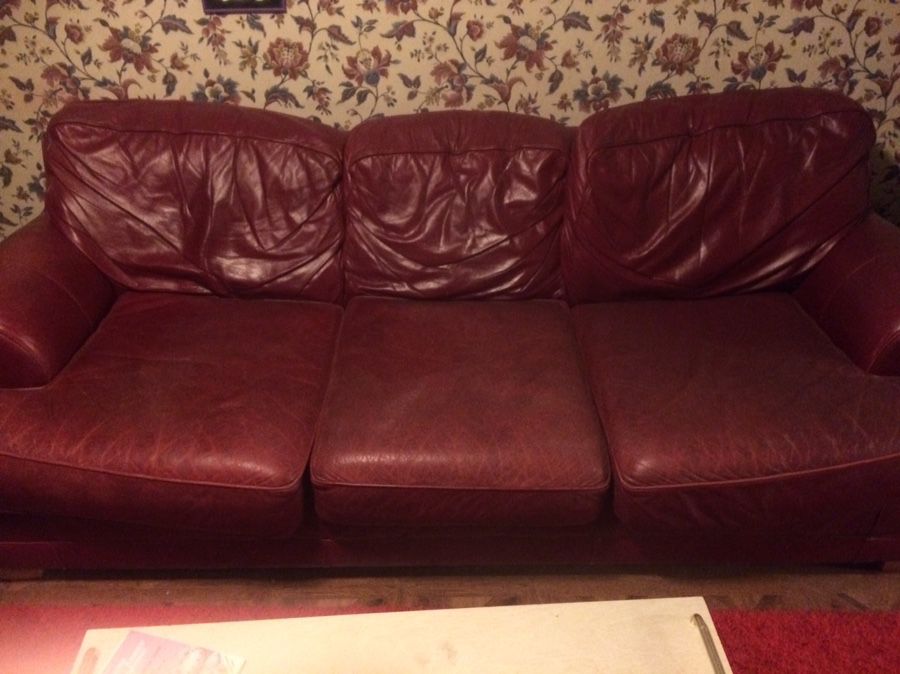 Free Red Leather Couch