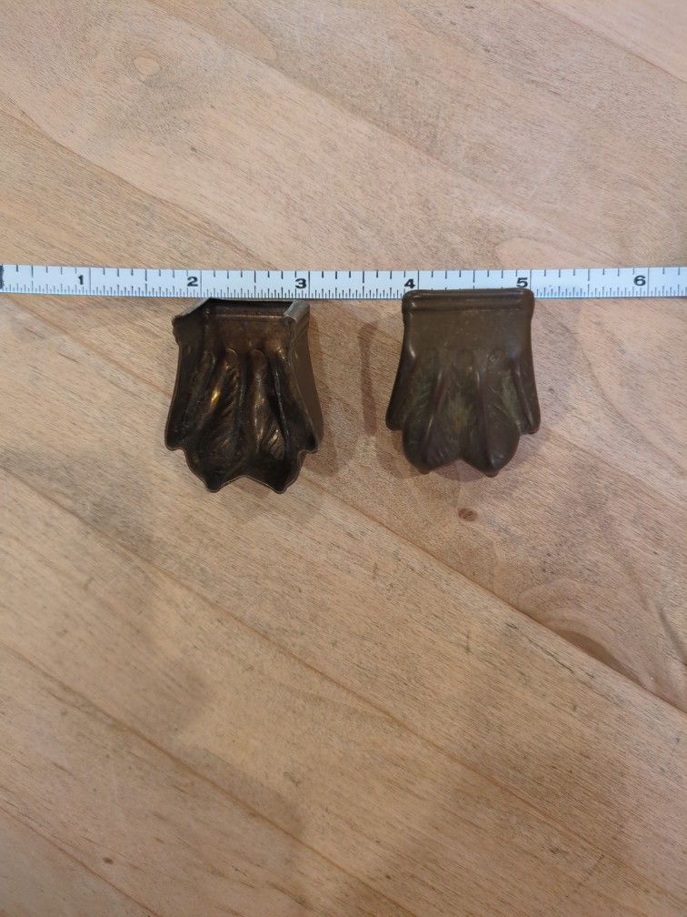 Antique Tin Furniture Feet Cover Claws