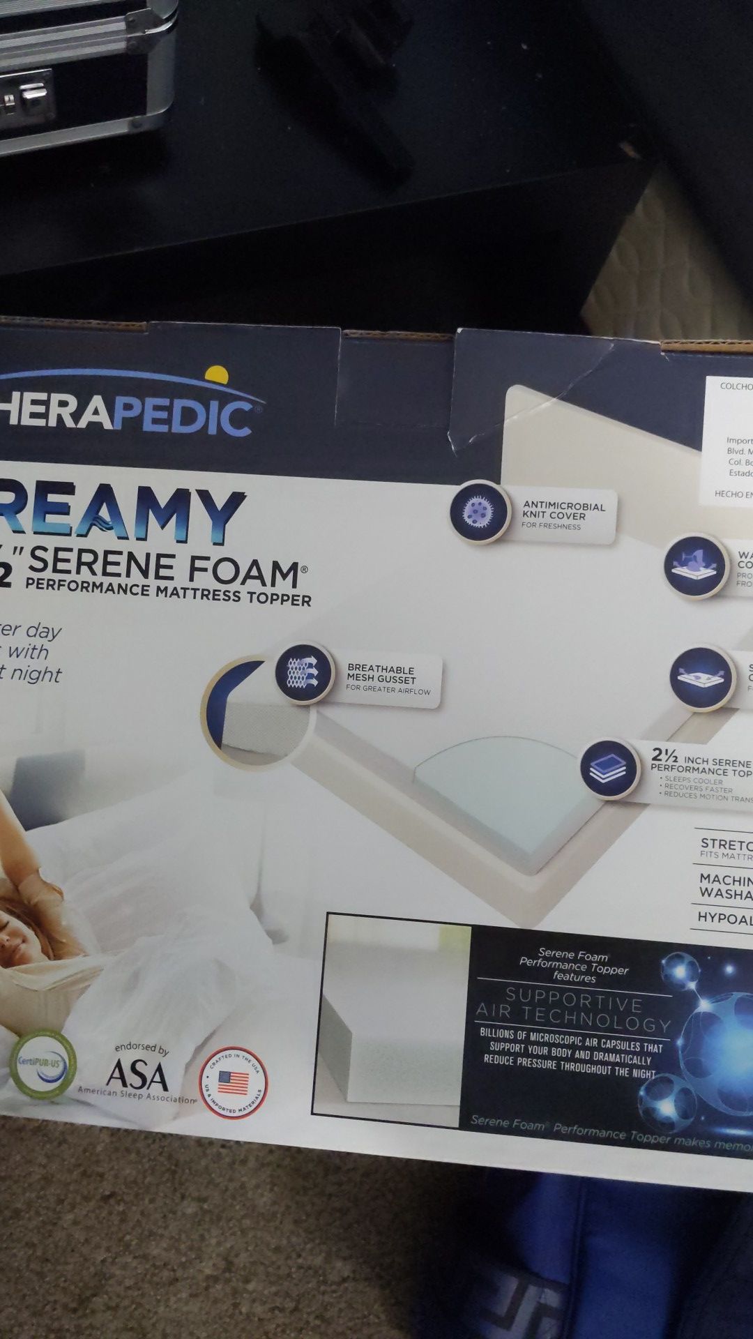 Therapedic dreamy 2 1/2 serene foam