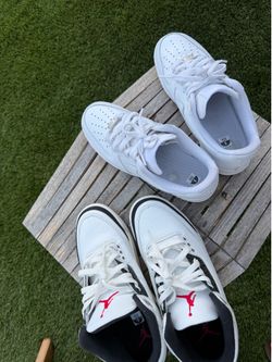 White cement 3’s & Air Force 1