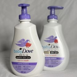 Baby Dove Sensitive Skin Care Night Time Wash, Calming Moisture, 13oz, 3 Pack