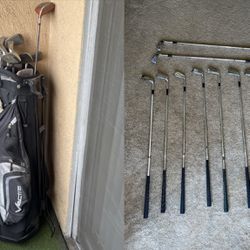 Golf Bag With Clubs/Iron Clubs As Well