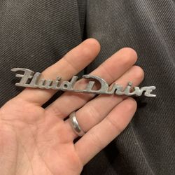 Dodge Fluid Drive Hood Side Emblem Vtg For 1950-51 Dodge B2B Pickup Truck