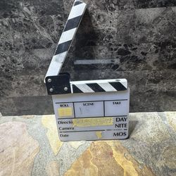 Movie Film Director's Clapboard  with White/Black Stick 