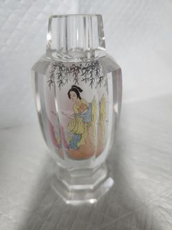Hand-painted bottle. Rape