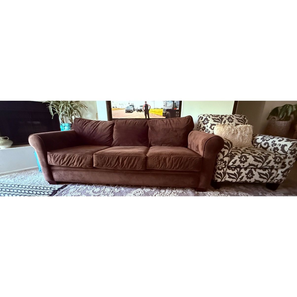 Crate And Barrel Couch And Arm Chair
