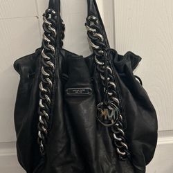 MK Black Leather Purse