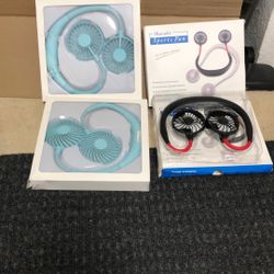 Fans Neck Fans New In Box Chargeable $15 For Small And $20 For Larger 
