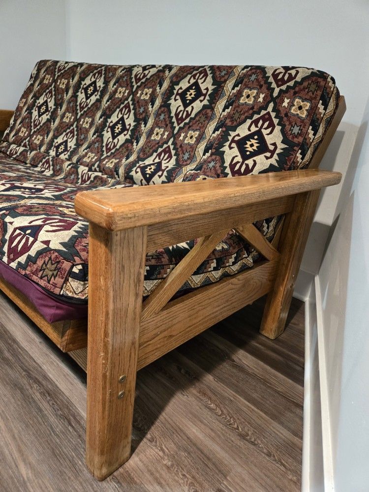 Futon And Mattress with Cover