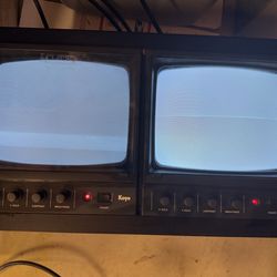 Vintage Industrial CCTV Monitor System – Koyo Dual CRT + Panasonic Video Switcher