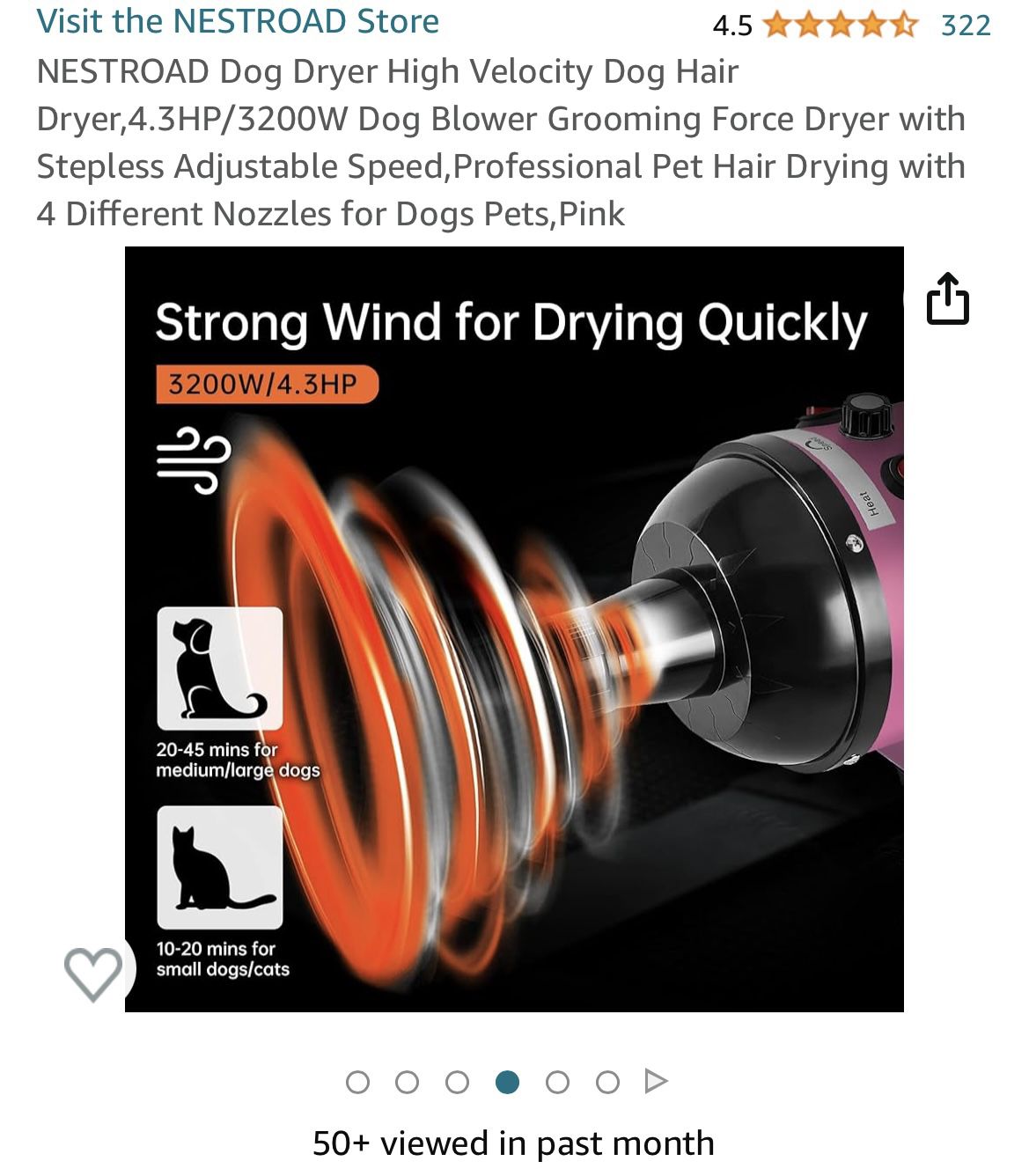 Dog Blower Grooming Force Dryer In The Box!