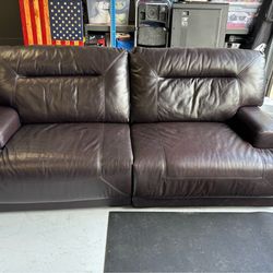 Brown Leather Sofa