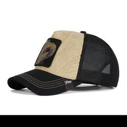 Vintage Embroidered Animal Patch Trucker Cap 