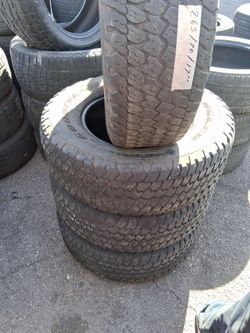 🛞4 TIRES SET 265/70/17 GOODYEAR WRANGLER