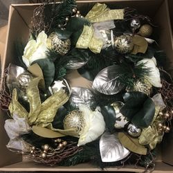 19in Golden Bell Ornament Christmas decoration Wreath