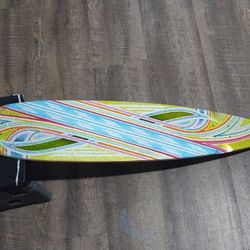 42" Custom Lowrider Painted Pintail Longboard. 