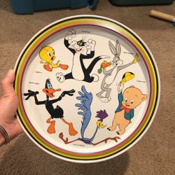 Vintage Warner Bros Looney Tunes Tin Metal Plate 