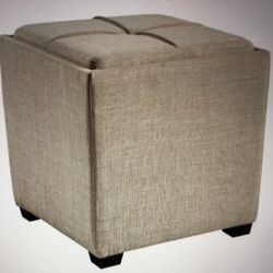 New OSP Home Furnishings Rockford Storage Ottoman In Cream (5272)