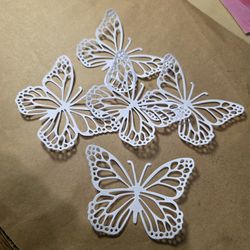 Beautiful White Butterflies  for Card Making - You customize