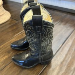 Black Cowboy Boots For Kids, Size  81/2
