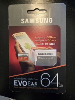 Samsung MicroSDXC UHS-I Card Evo plus 64GB