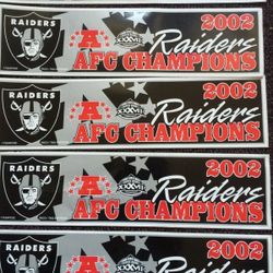2002 Vintage Raiders AFC Champion Bumper Sticker