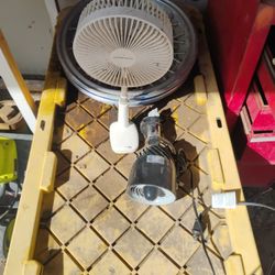 Fans The White One Uses Batteries And The Other One You Connect