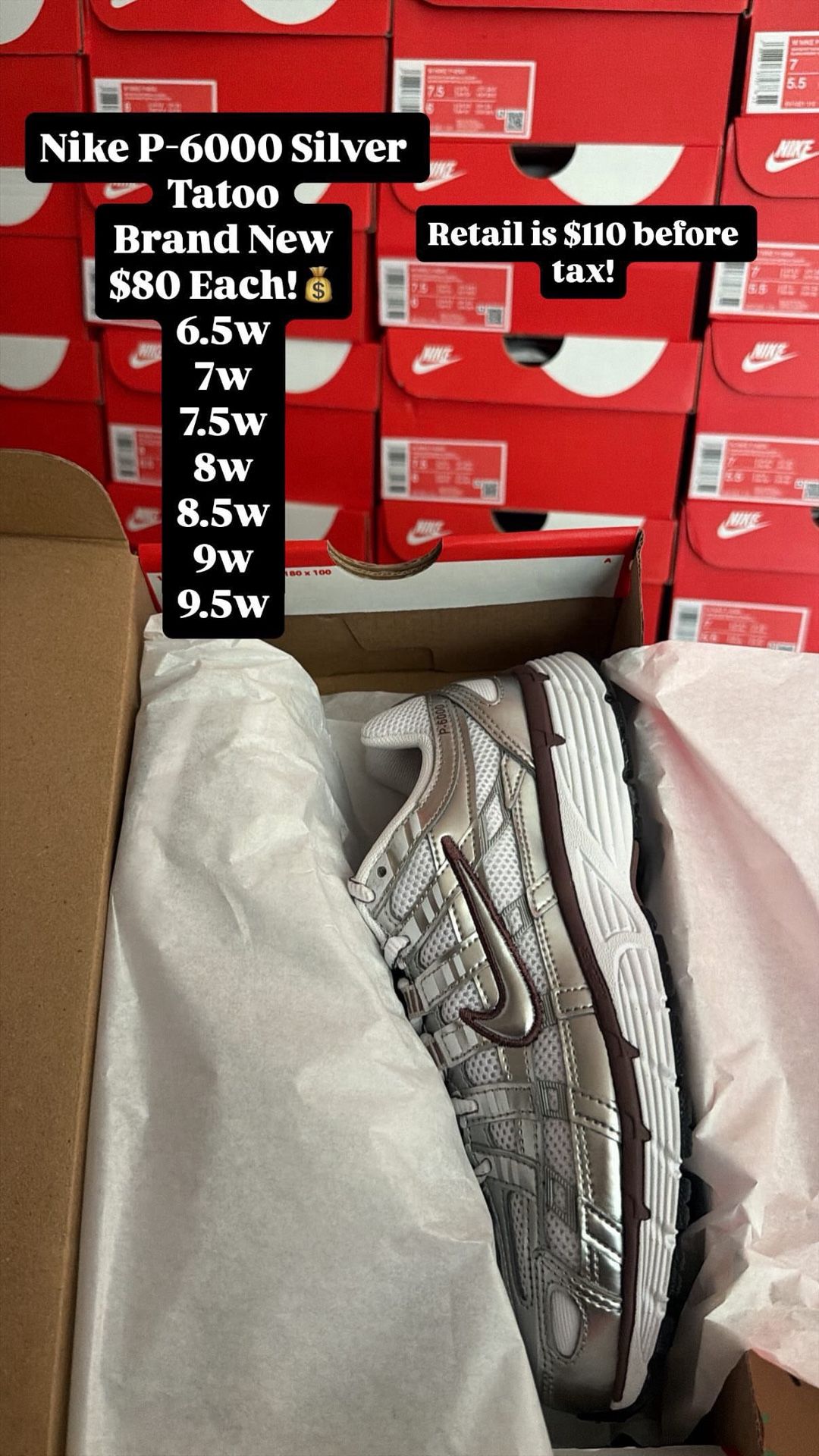 Nike P6000 Silver Tattoo