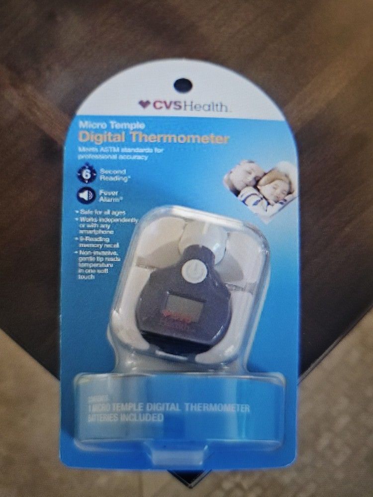 CVS Health Micro Temple Digital Thermometer Brand New Sealed