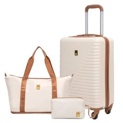 LANDISUN 3PCSLUGGAGE CREAM/WHITE