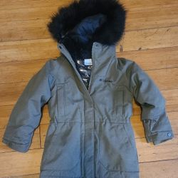 Columbia Girls' Boundary Bay Down Parka Stone Green Size XXsmall 4-5 Years