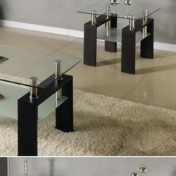 Glass top end table Beautiful Glass Lounge And Living Room Table  2 for $180