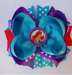Mermaid Birthday Hair Bow- Little Mermaid Birthday Bow